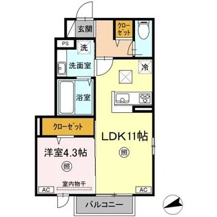 うぐいす館【1階】の間取り