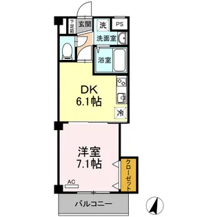 サンヴィレッジ笹沖【2階】の間取り