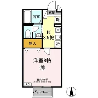 フローレ水江【2階】の間取り
