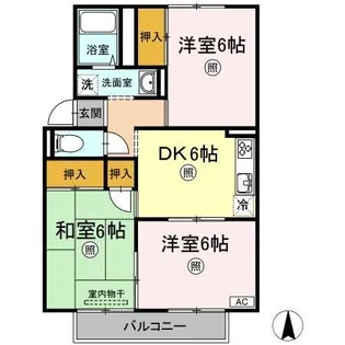 オークス金子 A棟【2階】の間取り