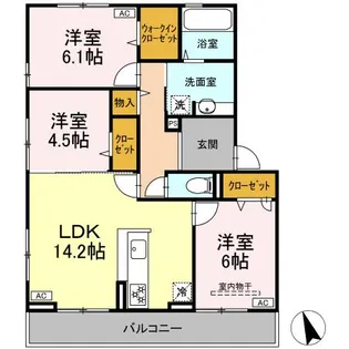 フェリシタス【3階】の間取り