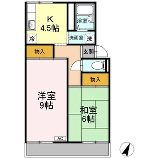 コーポ三谷原【105号室】の間取り