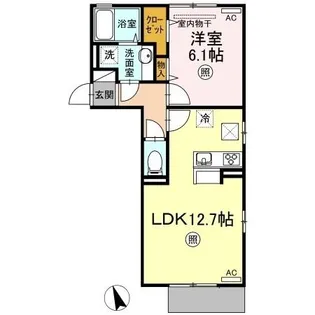 クローバーM C棟【1階】の間取り