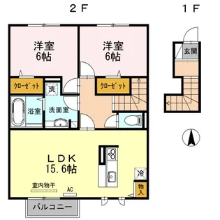 シャルマン・アヴニール【2階】の間取り