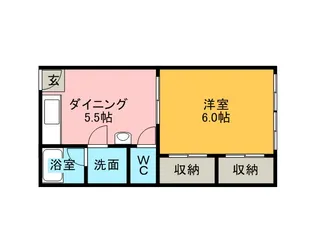 光畑アパート【203号室】の間取り