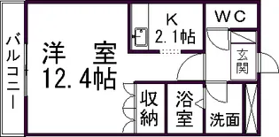 ヴィーブライト【306号室】の間取り