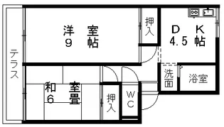 コーポ三谷原【202号室】の間取り