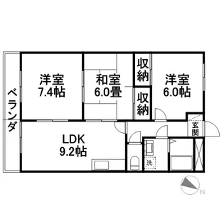 エランドール【102号室】の間取り