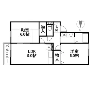 メゾンシャルマン【202号室】の間取り