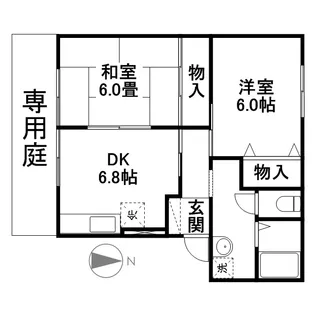 セジュール老松【1階】の間取り