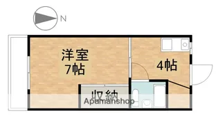 ホワイトメゾンミツオカ【203号室】の間取り