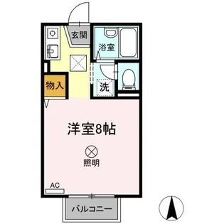 リバーパーク北方【1階】の間取り