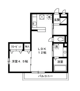 ラ・シャンブル【1階】の間取り