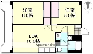 老松レジデンス【4階】の間取り