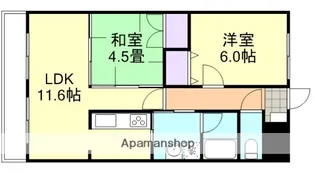 ルネス倉敷【3階】の間取り