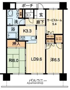 アルファステイツ倉敷駅前【7階】の間取り