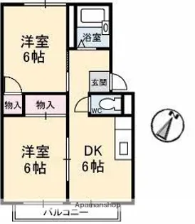 プレジール西元屋 B棟【2階】の間取り