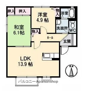 レジデンスナカヤ C棟【1階】の間取り