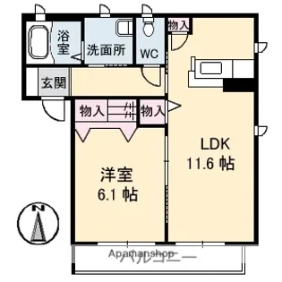 プログレス C棟【2階】の間取り