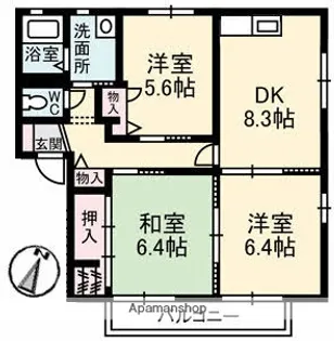 ペルレ C棟【1階】の間取り