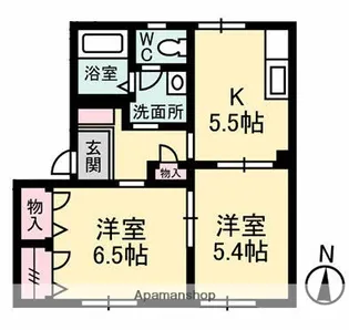 マグノーリア B棟【1階】の間取り