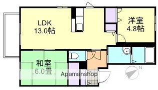 サンライフ東塚 A棟【2階】の間取り