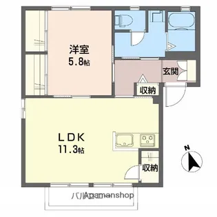 リバーサイド六本木 C棟【2階】の間取り