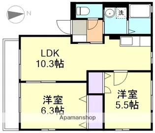 コーポレザン【1階】の間取り