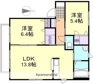 アン・ジュール A棟【2階】の間取り