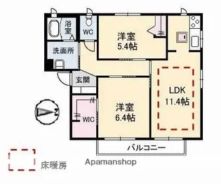ジョリカⅢ A棟【1階】の間取り