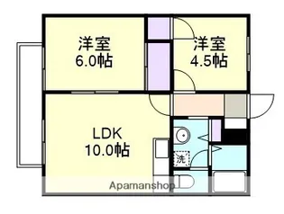 サンガーデン福島【1階】の間取り