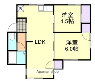 西田コーポ【1階】の間取り