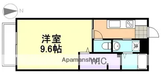 コーポワイスリー B【1階】の間取り