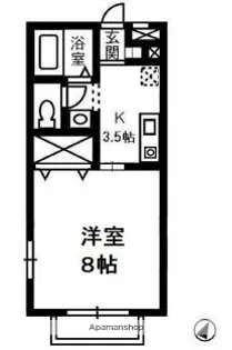 ディアコートA【2階】の間取り