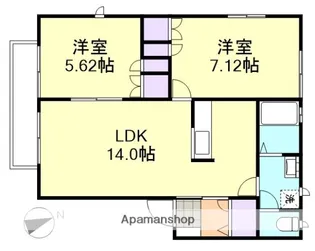 グランソレイユC【2階】の間取り