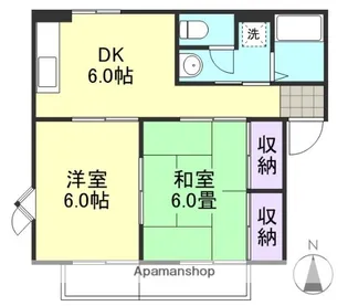 サンコーポ西阿知B棟【1階】の間取り