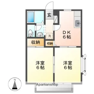 コーポパサディナ【2階】の間取り