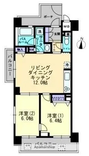 アルファステイツ中庄駅前Ⅱ【8階】の間取り