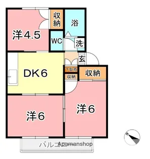 グリーンコーポ浦田【2階】の間取り