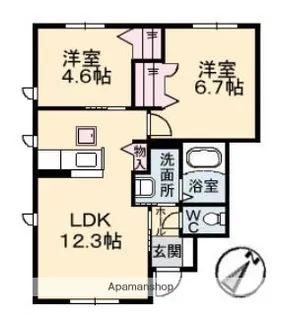 パフィオ A棟【1階】の間取り