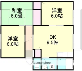 ウィンディア中島 B棟【2階】の間取り