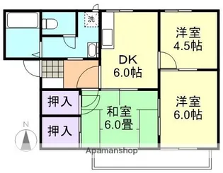 岡山県倉敷市福田町古新田【アパート】の間取り