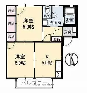 マイコート中庄【2階】の間取り