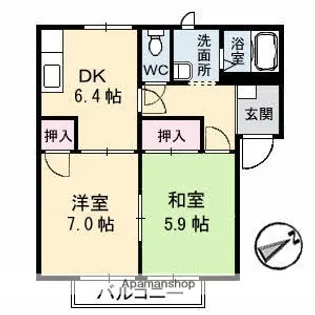 フレグランスまほろば A棟【1階】の間取り