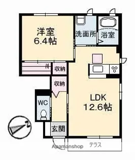プロスペリーテ B棟【1階】の間取り