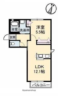 ローズ・パール B棟【2階】の間取り