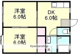ヴィラオクトアイランドB【2階】の間取り