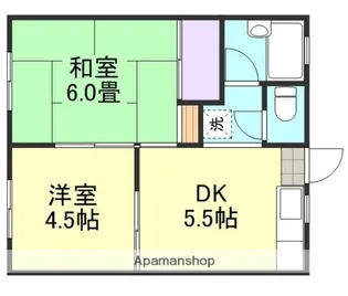 ホワイトコーポⅠ【1階】の間取り