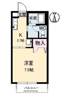 アンシャンテ沖新町【2階】の間取り