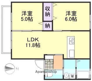 キャンベルC【2階】の間取り